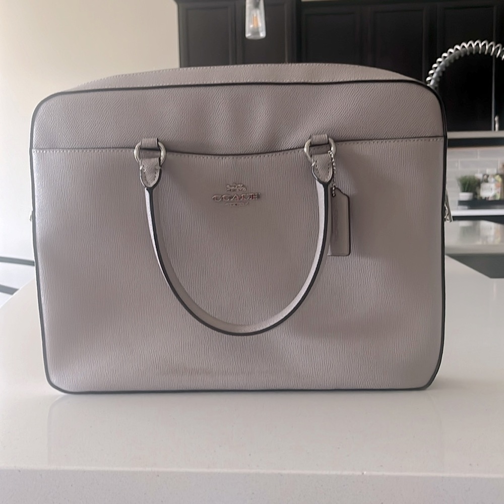 Coach Elegant Gray Laptop Bag